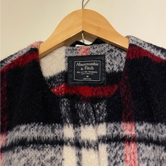 A&F brushed plaid coat - Picture 4 of 4